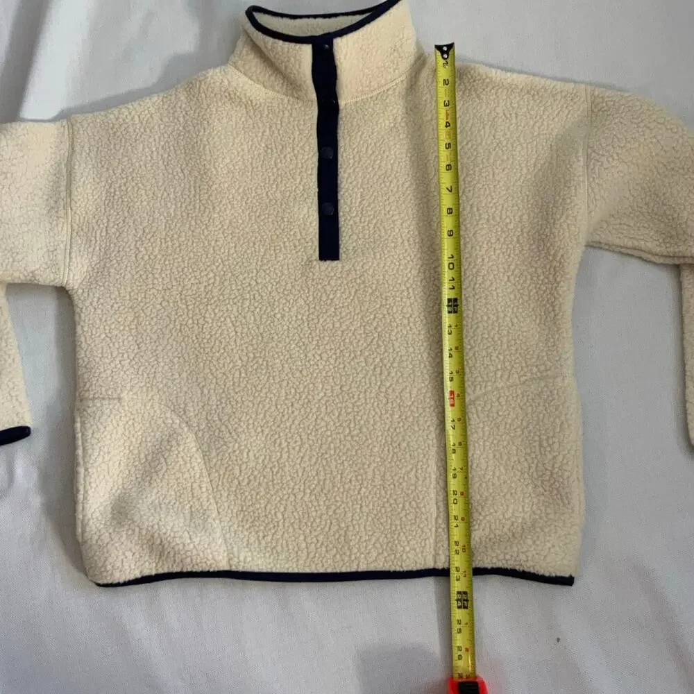 J. Crew Cream Sherpa‎ Pullover Women's size small